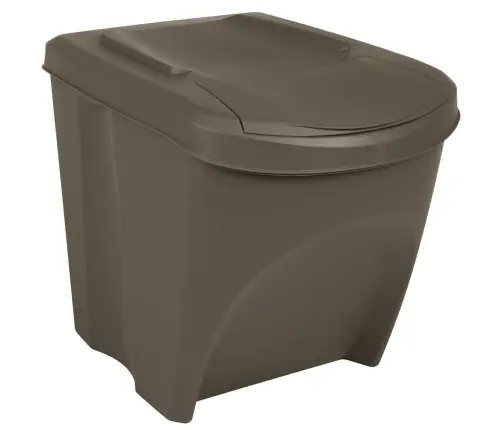 Virnastatavad Prügikastid 3 Tk, Hall, 75 L, Polüpropüleen