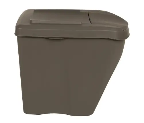 Virnastatavad Prügikastid 3 Tk, Hall, 75 L, Polüpropüleen