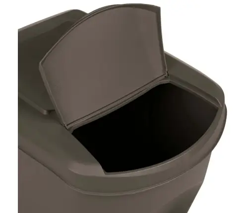 Virnastatavad Prügikastid 3 Tk, Hall, 75 L, Polüpropüleen