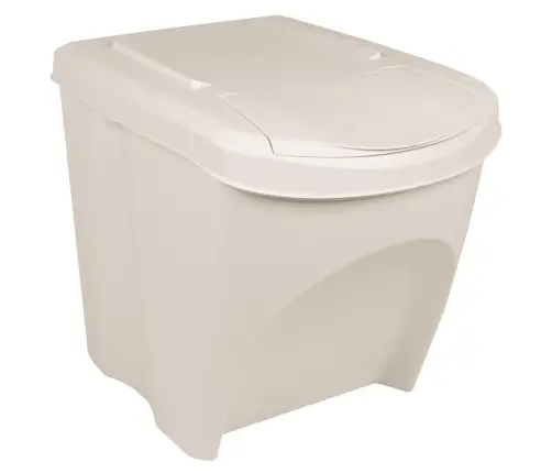 Atkritumu Tvertnes, Saliekamas, 3 Gab., Baltas, 75 L Vidaxl