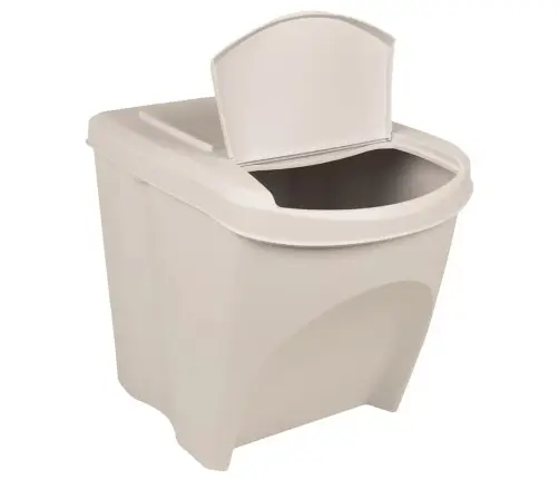 Atkritumu Tvertnes, Saliekamas, 3 Gab., Baltas, 75 L Vidaxl