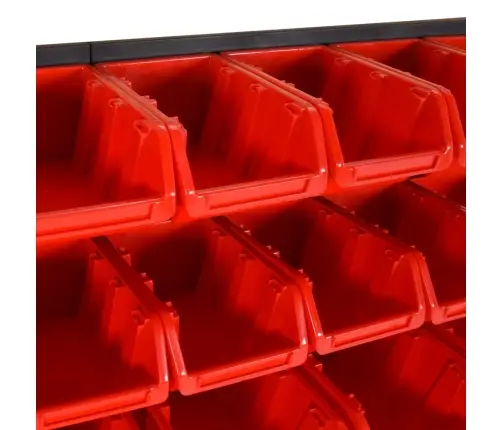 Instrumentu Plaukts, Melns Ar Sarkanu, 30 Daļas, 77X39 Cm Vidaxl