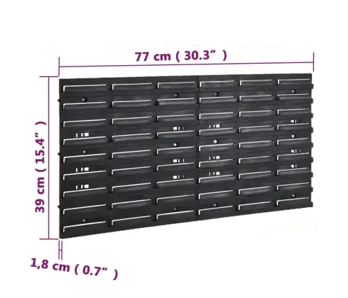 Instrumentu Plaukts, Melns Ar Sarkanu, 30 Daļas, 77X39 Cm Vidaxl