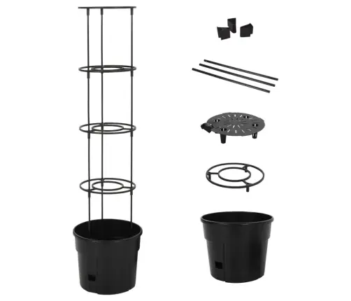 Pods Tomātu Audzēšanai, Ø29,5X115 Cm, Pelēks, Polipropilēns Vidaxl
