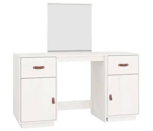 Tualettlaua Komplekt Peegliga, Valge, Männipuit