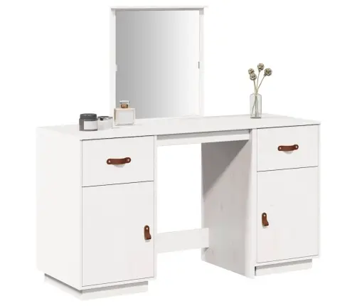 Tualettlaua Komplekt Peegliga, Valge, Männipuit