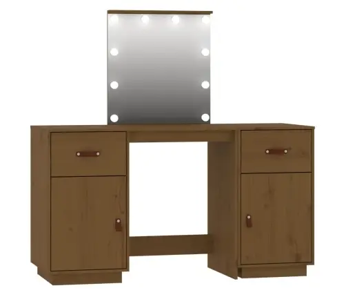 Kosmetinio Staliuko Su Led Komplektas, Medaus Rudas, Pušis
