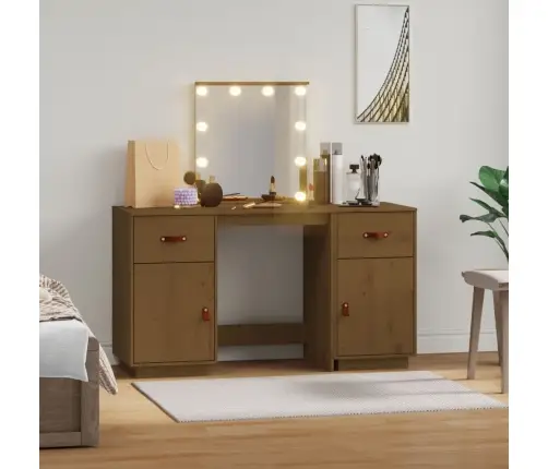Kosmetinio Staliuko Su Led Komplektas, Medaus Rudas, Pušis