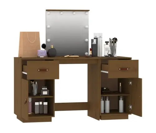 Kosmetinio Staliuko Su Led Komplektas, Medaus Rudas, Pušis