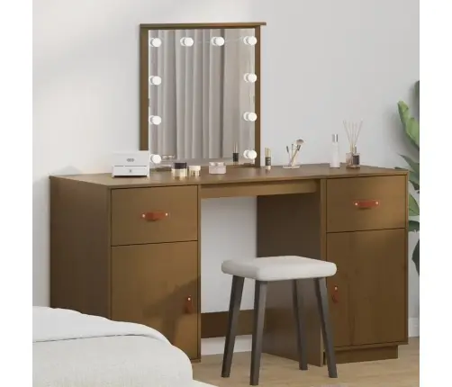 Kosmetinio Staliuko Su Led Komplektas, Medaus Rudas, Pušis