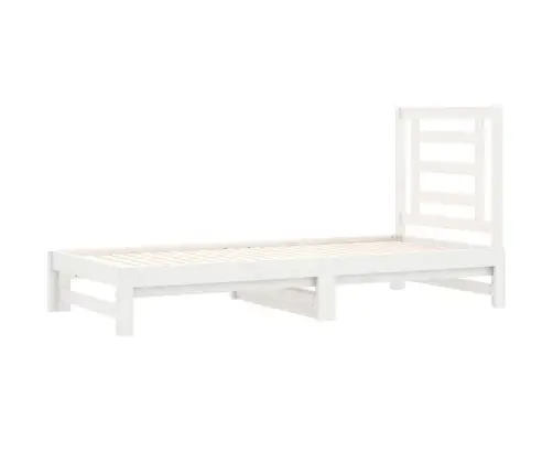 Izvelkama Gulta, Balta, 2X(90X190) Cm, Priedes Masīvkoks Vidaxl