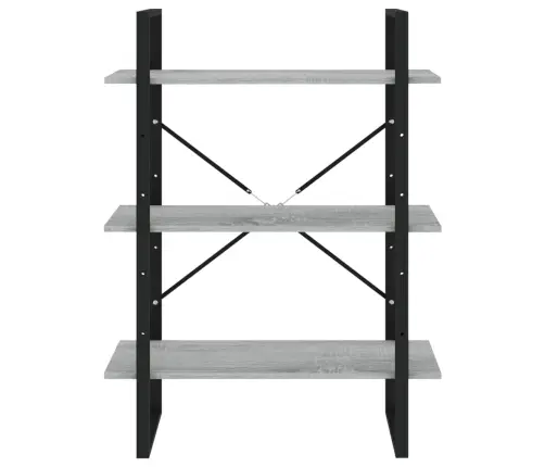 Spintelė Knygoms, 5 Lentynos, Pilka, 80X30X175cm Mediena