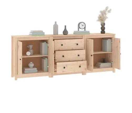 Kumode, 210X35X80 Cm, Priedes Masīvkoks Vidaxl