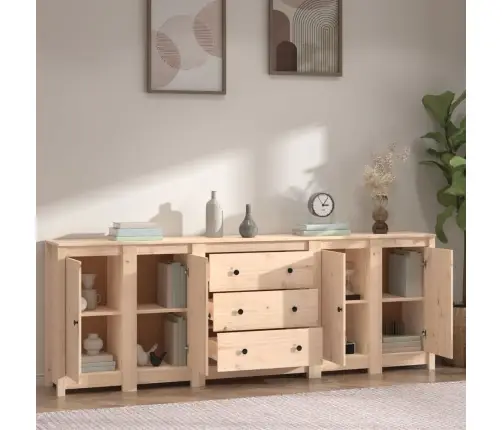 Kumode, 230X35X80 Cm, Priedes Masīvkoks Vidaxl