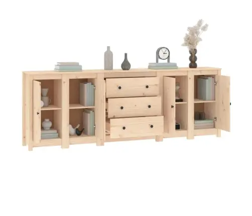 Kumode, 230X35X80 Cm, Priedes Masīvkoks Vidaxl