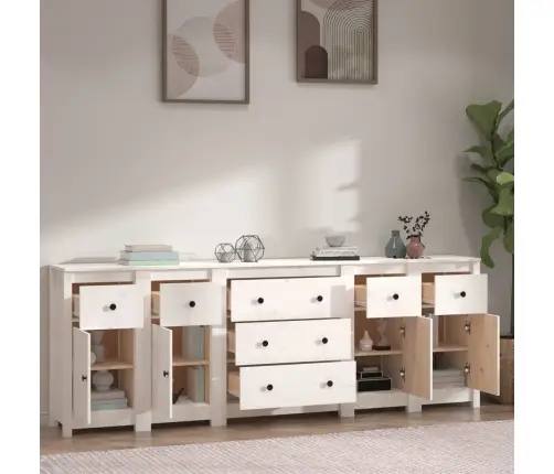 Puhvetkapp, Valge, 230 X 35 X 80 cm Männipuit