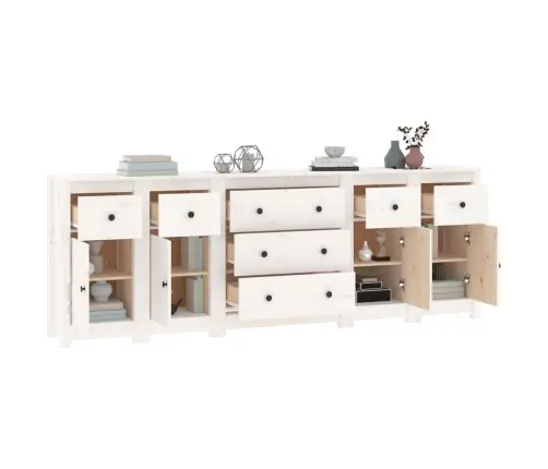 Puhvetkapp, Valge, 230 X 35 X 80 cm Männipuit