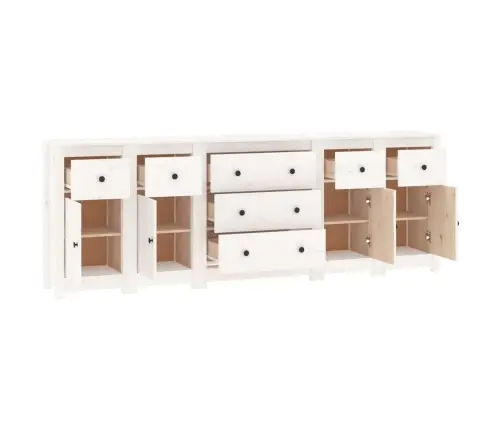 Puhvetkapp, Valge, 230 X 35 X 80 cm Männipuit