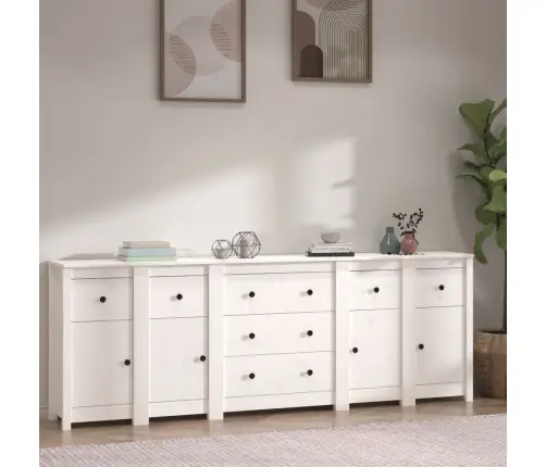 Puhvetkapp, Valge, 230 X 35 X 80 cm Männipuit