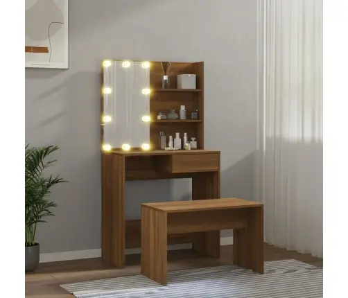 Tualettlaua Komplekt Lediga, Pruun Tamm, Tehispuit