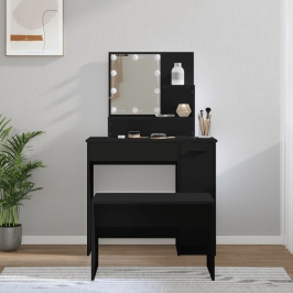 Tualettlaua Komplekt Lediga, Must, Tehispuit