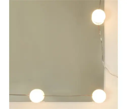 Spoguļgaldiņa Komplekts, Led, Ozola Krāsas Inženierijas Koks Vidaxl
