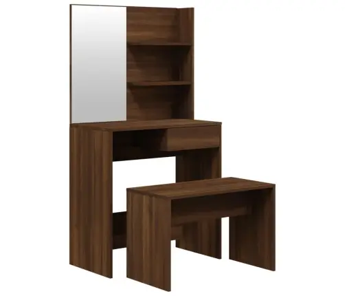 Spoguļgaldiņa Komplekts, Ozolkoka Krāsa, 74,5X40X141 Cm Vidaxl