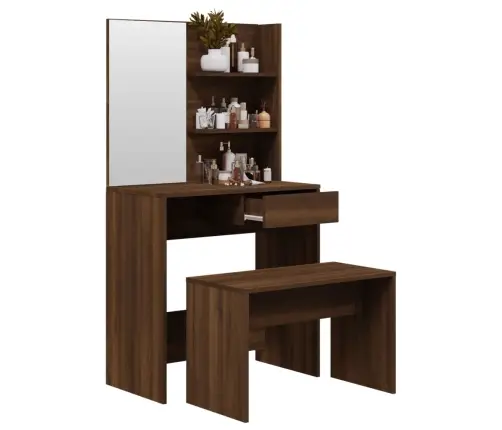 Spoguļgaldiņa Komplekts, Ozolkoka Krāsa, 74,5X40X141 Cm Vidaxl