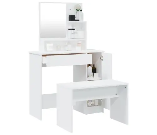 Tualettlaua Komplekt, Valge, 86,5 X 35 X 136 Cm