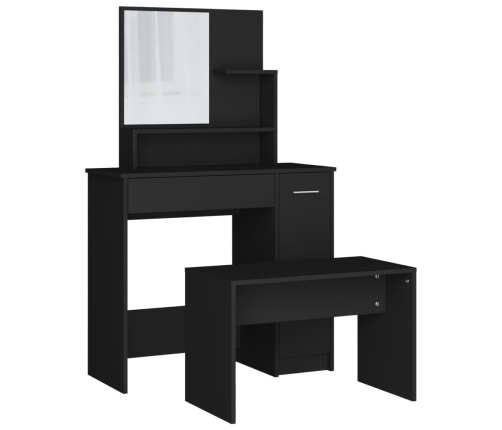 Kosmetinio Staliuko Komplektas, Juodos Spalvos, 86,5X35X136Cm