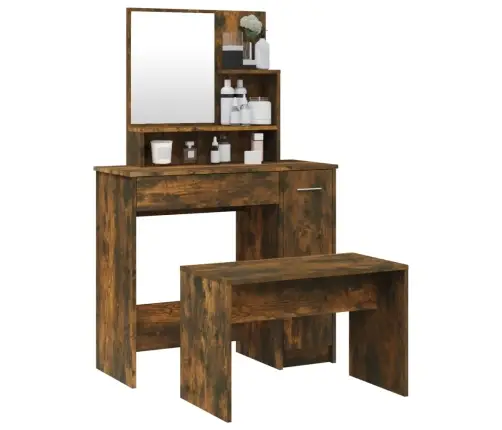 Spoguļgaldiņa Komplekts, Ozolkoka Krāsa, 86,5X35X136 Cm Vidaxl