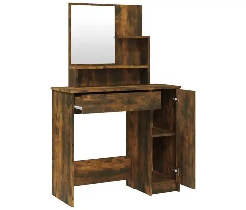 Spoguļgaldiņa Komplekts, Ozolkoka Krāsa, 86,5X35X136 Cm Vidaxl