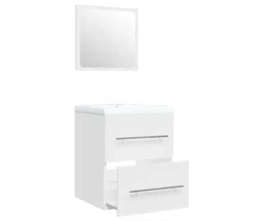 Skapītis Ar Iebūvētu Izlietni, Balts, Inženierijas Koks Vidaxl