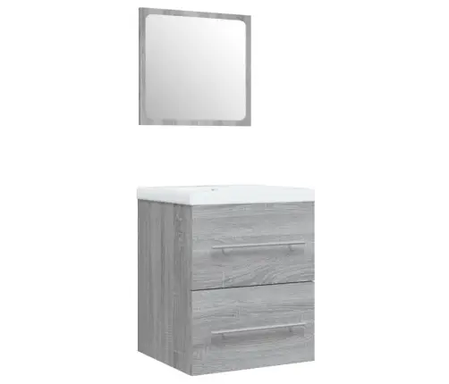 Skapītis Ar Iebūvētu Izlietni, Pelēka Ozola, Inženierijas Koks Vidaxl