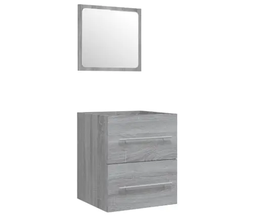 Skapītis Ar Iebūvētu Izlietni, Pelēka Ozola, Inženierijas Koks Vidaxl