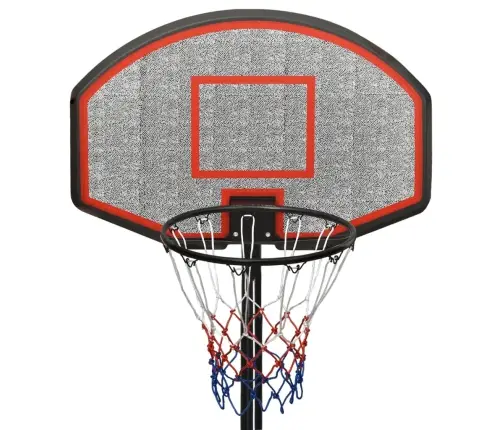 Basketbola Vairogs, Melns, 282-352 Cm, Polietilēns Vidaxl
