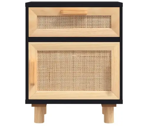 Öökapid 2 Tk, Must, Männipuit Ja Naturaalne Rotang