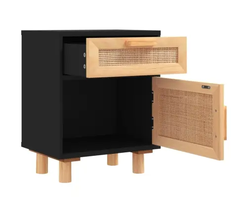 Öökapid 2 Tk, Must, Männipuit Ja Naturaalne Rotang