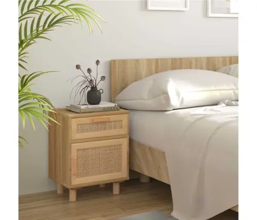 Naktsskapīši, 2 Gab., Brūni, Priedes Koks Un Dabīga Rotangpalma Vidaxl Naktsskapīši, 2 Gab., Brūni, Priedes Koks Un Dabīga Rotangpalma Vidaxl