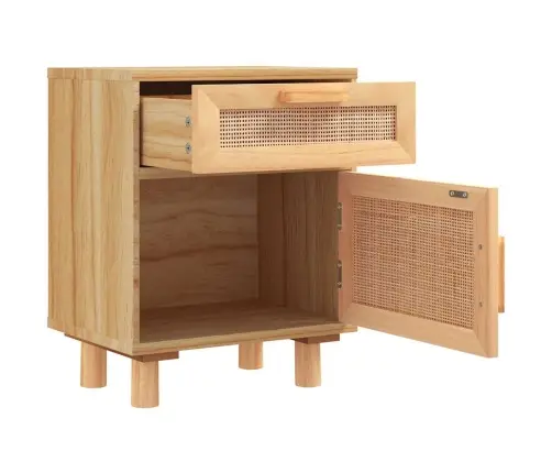 Naktsskapīši, 2 Gab., Brūni, Priedes Koks Un Dabīga Rotangpalma Vidaxl Naktsskapīši, 2 Gab., Brūni, Priedes Koks Un Dabīga Rotangpalma Vidaxl