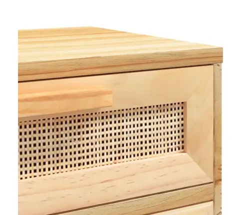 Naktsskapīši, 2 Gab., Brūni, Priedes Koks Un Dabīga Rotangpalma Vidaxl Naktsskapīši, 2 Gab., Brūni, Priedes Koks Un Dabīga Rotangpalma Vidaxl