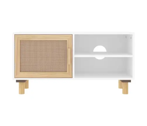 Skapītis, Balts, 80X30X40 Cm, Priedes Koks, Dabīga Rotangpalma Vidaxl Skapītis, Balts, 80X30X40 Cm, Priedes Koks, Dabīga Rotangpalma Vidaxl