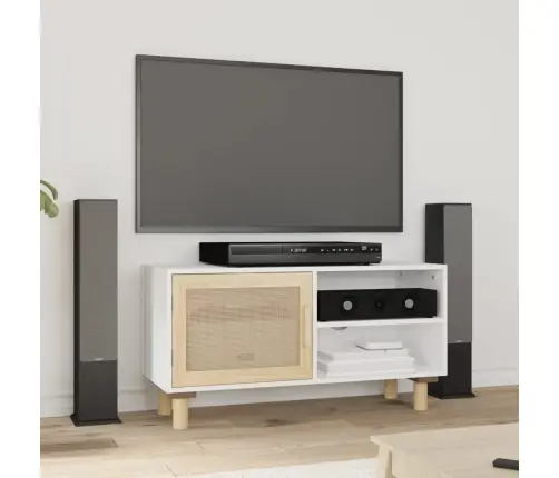 Skapītis, Balts, 80X30X40 Cm, Priedes Koks, Dabīga Rotangpalma Vidaxl Skapītis, Balts, 80X30X40 Cm, Priedes Koks, Dabīga Rotangpalma Vidaxl