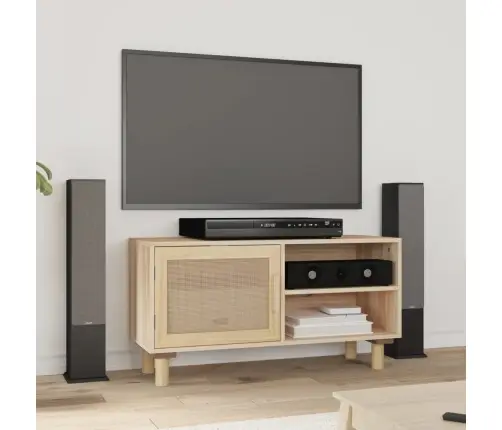 Tv Skapītis, Brūns, 80X30X40 Cm, Priede, Dabīga Rotangpalma Vidaxl Tv Skapītis, Brūns, 80X30X40 Cm, Priede, Dabīga Rotangpalma Vidaxl