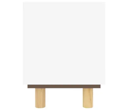 Skapītis, Balts, 105X30X40 Cm, Priedes Koks, Dabīga Rotangpalma Vidaxl