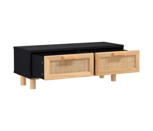 Kohvilaud, Must, 80 X 40 X 30 cm Tehispuit Ja Männipuit