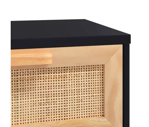 Kohvilaud, Must, 80 X 40 X 30 cm Tehispuit Ja Männipuit