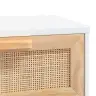 Konsoles Galds, Balts, 80X30X75 Cm, Priedes Koks, Rotangpalma Vidaxl