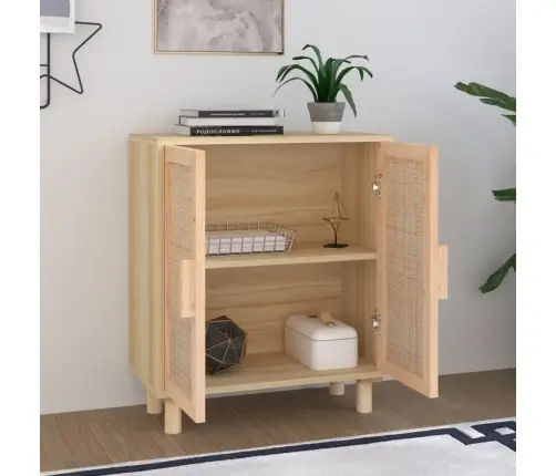 Skapītis, Brūns, 60X30X70 Cm, Priedes Koks, Dabīga Rotangpalma Vidaxl