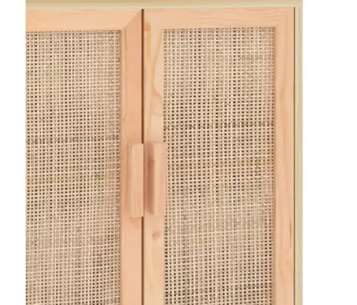 Skapītis, Brūns, 60X30X70 Cm, Priedes Koks, Dabīga Rotangpalma Vidaxl